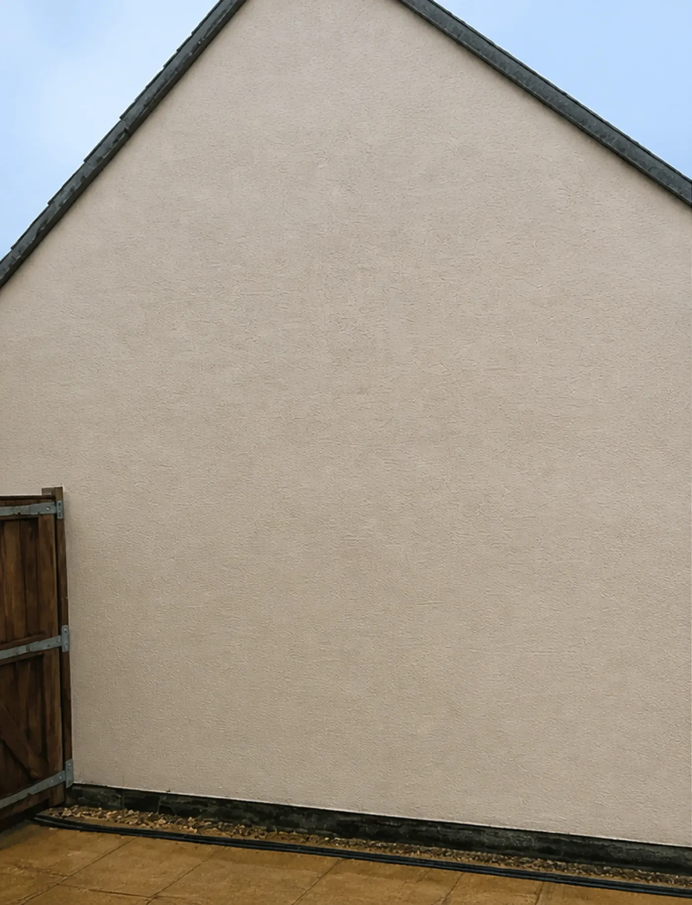The same rear wall after cleaning and recoating